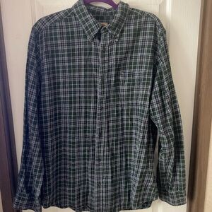 The Foundry Supply Co. Blue and Green Checkered Shirt Mens LT